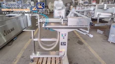 Envasadora de l�quidos pneum�tica em inox semi-autom�tica com dois bicos Y&G Packing Machinery