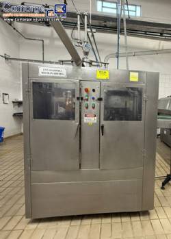 Envasadora recravadeira de latas com lavadora rinser e esterilizador Metal�rgica Mococa
