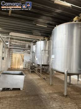 Tanque misturador em a�o inox para alimentos latic�nios