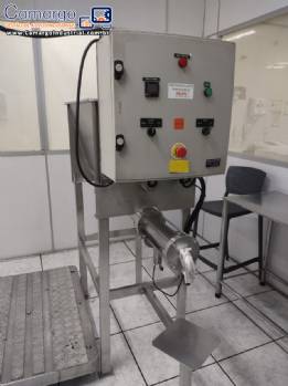 Envasadora dosadora pesadora com misturador de p�s em inox para produtos pastosos granulados Peres & Canheiro 120 kg