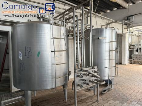 Tanque de armazenamento em a�o inox