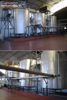 Tacho tanque em a�o inox para saponifica��o 50.000 litros