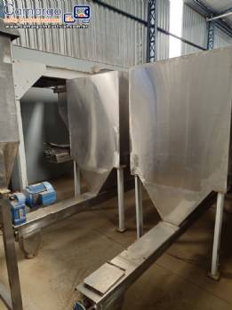 Silo de armazenamento ensacadeira em inox com rosca transportadora sa�da 3000 litros