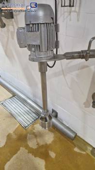 Agitador dispersor misturador homogeneizador em a�o inox Artinox para l�quidos 0,75 CV