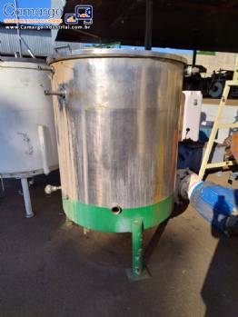 Tanque derretedor em a�o inox com serpentina 1000 litros