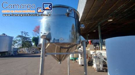 Tanque misturador encamisado em inox 2500 litros