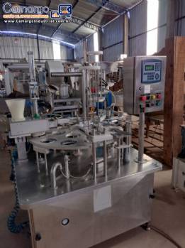 Envasadora dosadora seladora e tampadora de potes em inox Delgo Envasadora dosadora seladora e tampadora de potes em inox Delgo